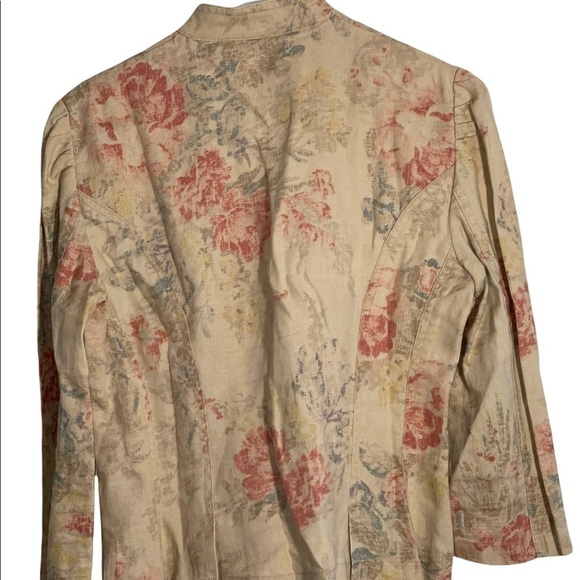 LAUREN Ralph Lauren Vintage Floral Linen Jacket - Picture 13 of 14